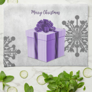 Purple Christmas Gift Holiday Kitchen Towel