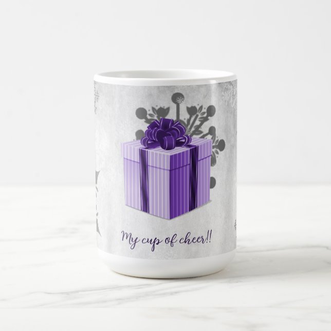 Purple Christmas Gift Holiday Mug (Center)
