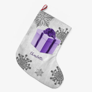 Purple Christmas Gift Holiday Stocking