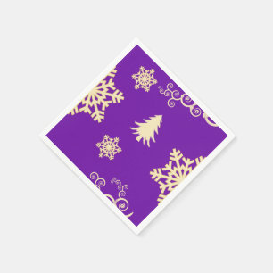 Purple Christmas Napkin