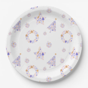 Purple Christmas Party Plates - set 3