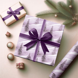 Purple Christmas Pattern#10 ID1009 Wrapping Paper