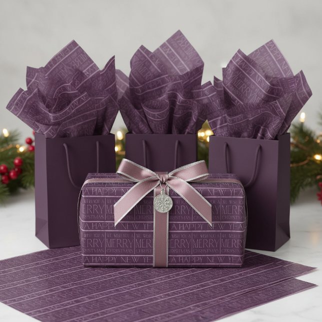 Purple Christmas Pattern#34 ID1009 Tissue Paper (Creator Uploaded)