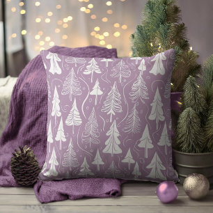Purple Christmas Pattern#6 ID1009 Cushion
