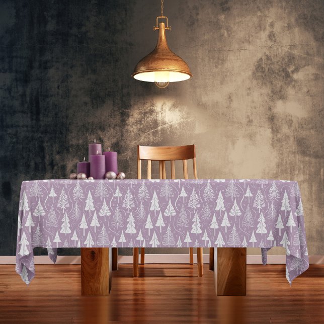 Purple Christmas Pattern#6 ID1009 Tablecloth (Creator Uploaded)