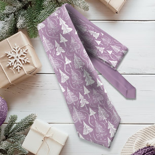 Purple Christmas Pattern#6 ID1009 Tie