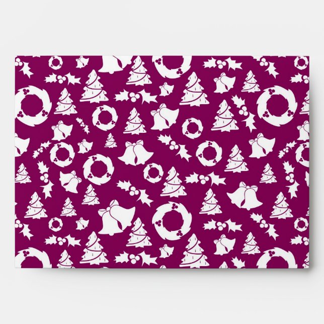 Purple Christmas Pattern Envelope (Front)