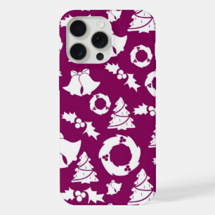 Purple Christmas Pattern iPhone 15 Pro Max Case