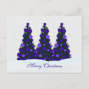 Purple Christmas Tree Postcard