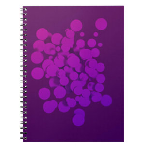 Purple Circles Abstract Background Notebook