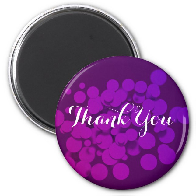 Purple Circles Abstract Background Thank You Magnet (Front)