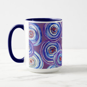 Purple Circles  Combo Mug