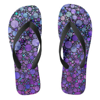 Purple Circles Flip flop