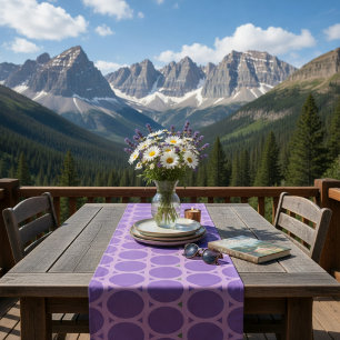 Purple Circles Table Runner