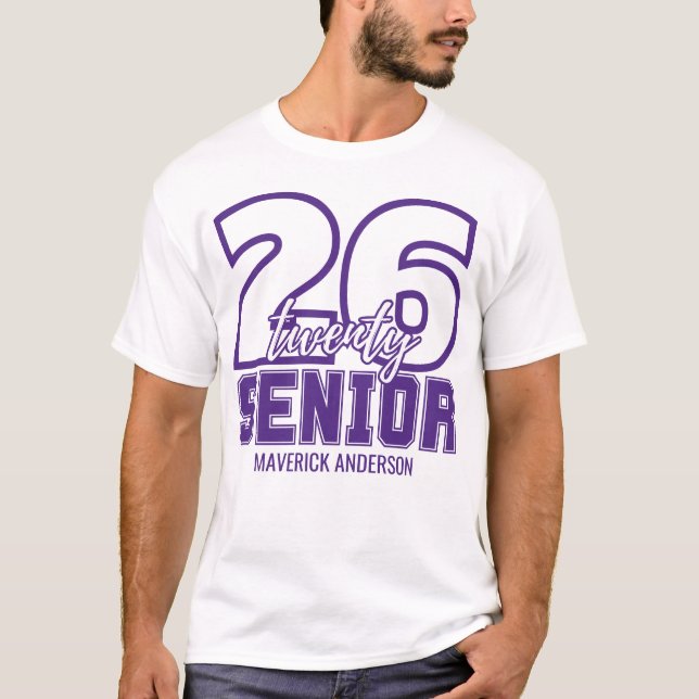 Purple Class of 2026 Graduation T-Shirt (Front)