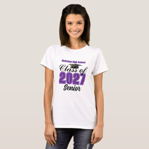 Purple Class of 2027 High School Senior Women's T-Shirt