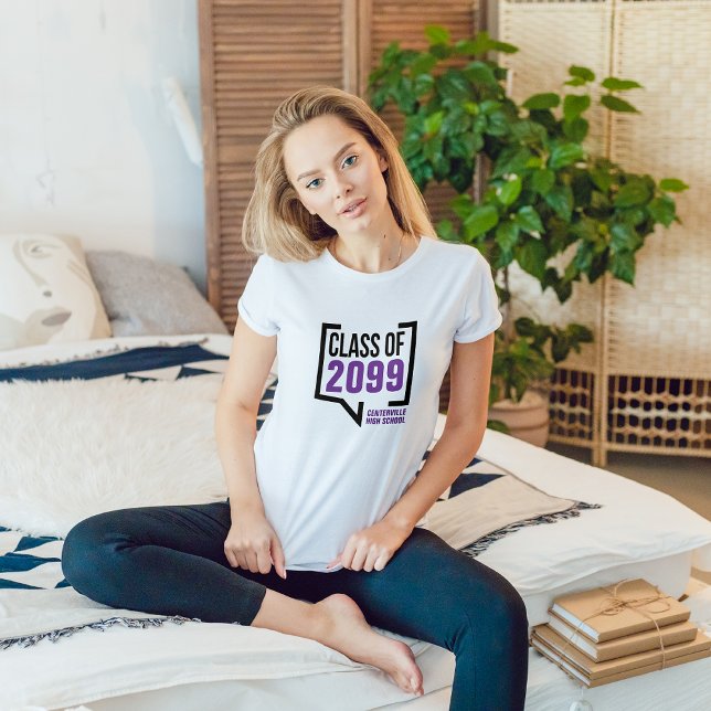 Purple Class Year Speech Bubble T-Shirt (Creator Uploaded)