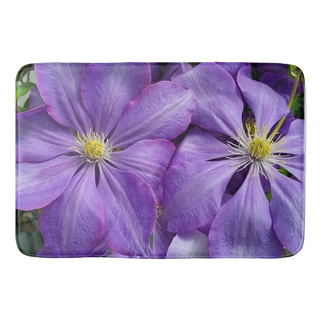 Purple clematis beauty    bath mat (Front)