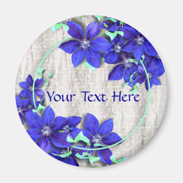 Purple Clematis Celebration Magnet (Front)