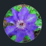 Purple Clematis Flower Dartboard<br><div class="desc">"purple clematis", flowers, floral, flower, lavender, blossom, plants, bloom, gardens, garden, wildflower, </div>