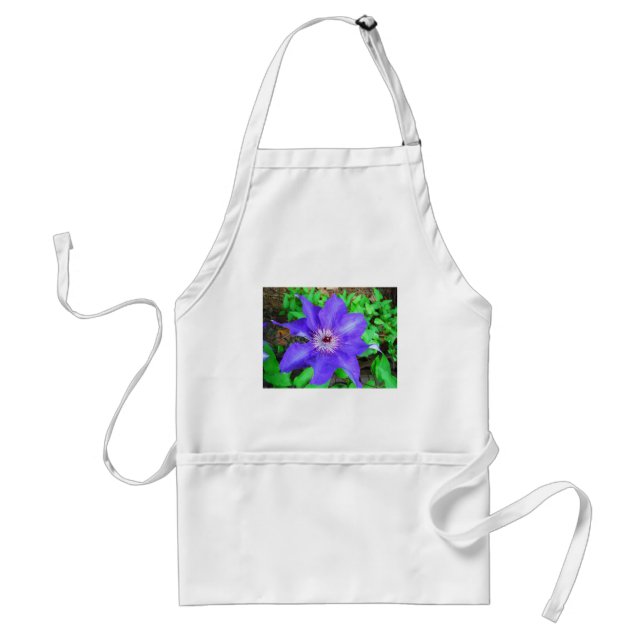 Purple Clematis Flower Standard Apron (Front)