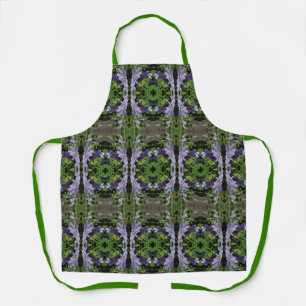 Purple Clematis Flowers Abstract Pattern    Apron