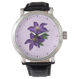 Purple Clematis in the Rain Watch