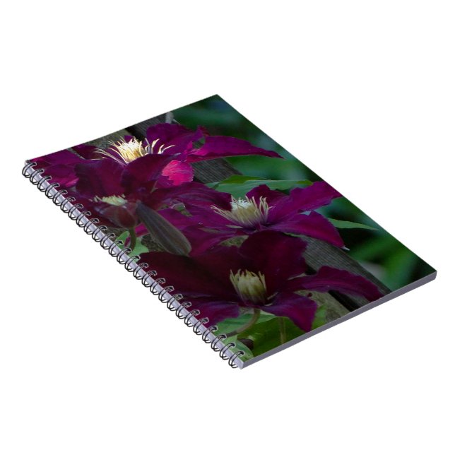 Purple Clematis Notebook (Right Side)