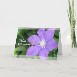 Purple Clematis Sympathy Cards