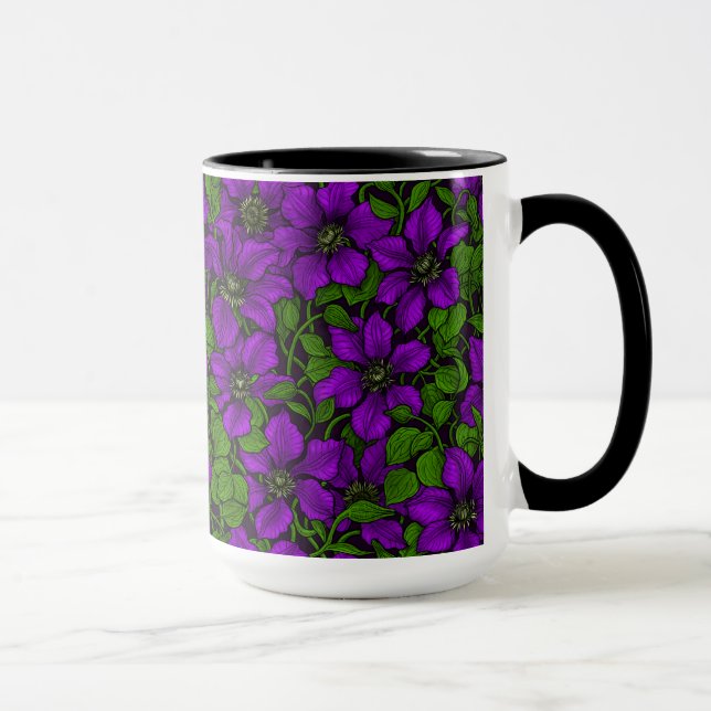 Purple Clematis vine Mug (Right)
