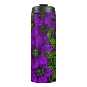 Purple Clematis vine Thermal Tumbler