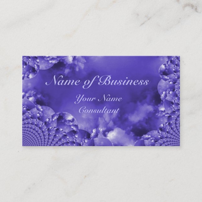 Purple Cloud Fantasy Business Card (Front)