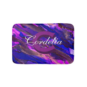 Purple Clouds cape with Copper Bath Mat
