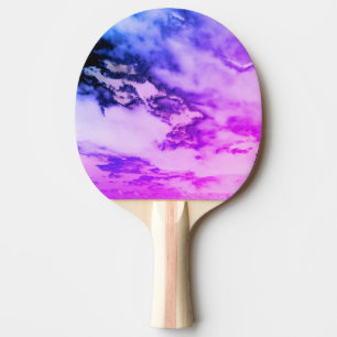 Purple Clouds Ping Pong Paddle