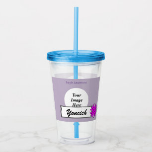 Purple Clover Ribbon by Kenneth Yoncich Acrylic Tumbler