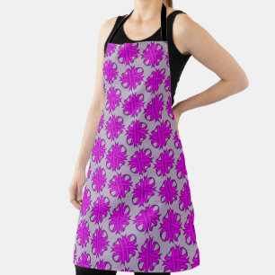 Purple Clover Ribbon by Kenneth Yoncich Apron