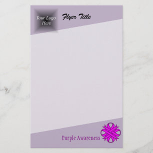 Purple Clover Ribbon by Kenneth Yoncich Flyer