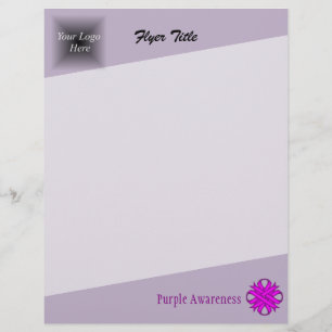 Purple Clover Ribbon by Kenneth Yoncich Flyer