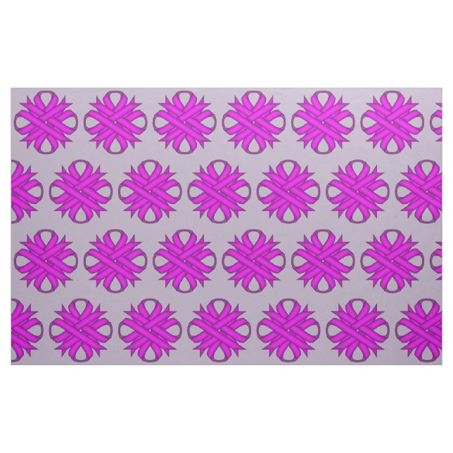 Purple Clover Ribbon Fabric (Fat Quarter)