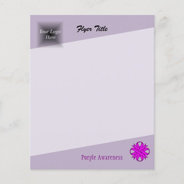 Purple Clover Ribbon Flyer (Front)