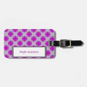 Purple Clover Ribbon Template by Kenneth Yoncich Luggage Tag