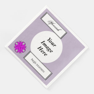 Purple Clover Ribbon Template by Kenneth Yoncich Napkin