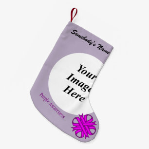 Purple Clover Ribbon Template by Kenneth Yoncich Small Christmas Stocking