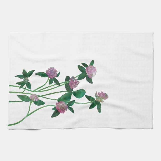 Purple Clover Tea Towel (Horizontal)