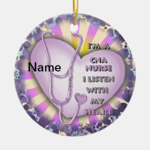 Purple CNA Nurse  Ornament