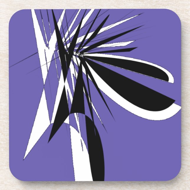Purple Coasters with Modern Graphic Design (Front)