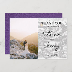 Purple Colorado Passport Thank You Card