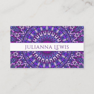 Purple Colorful Gravel Mandala Business Card