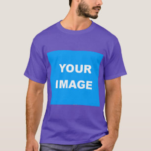 Purple Colour Add Your Image Photo Picture Logo T-Shirt
