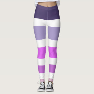 Purple Colour Blocks Leggings